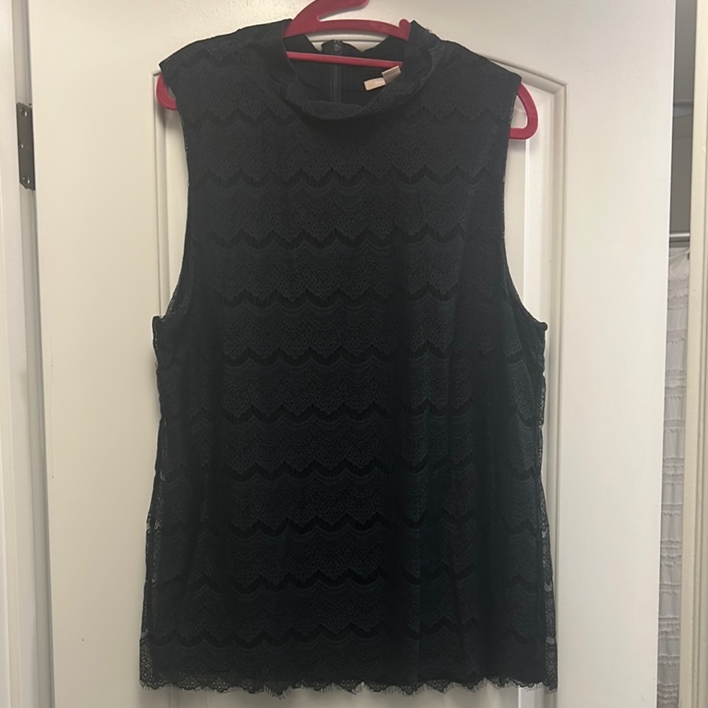 Banana Republic Elegant Black Lace Blouse